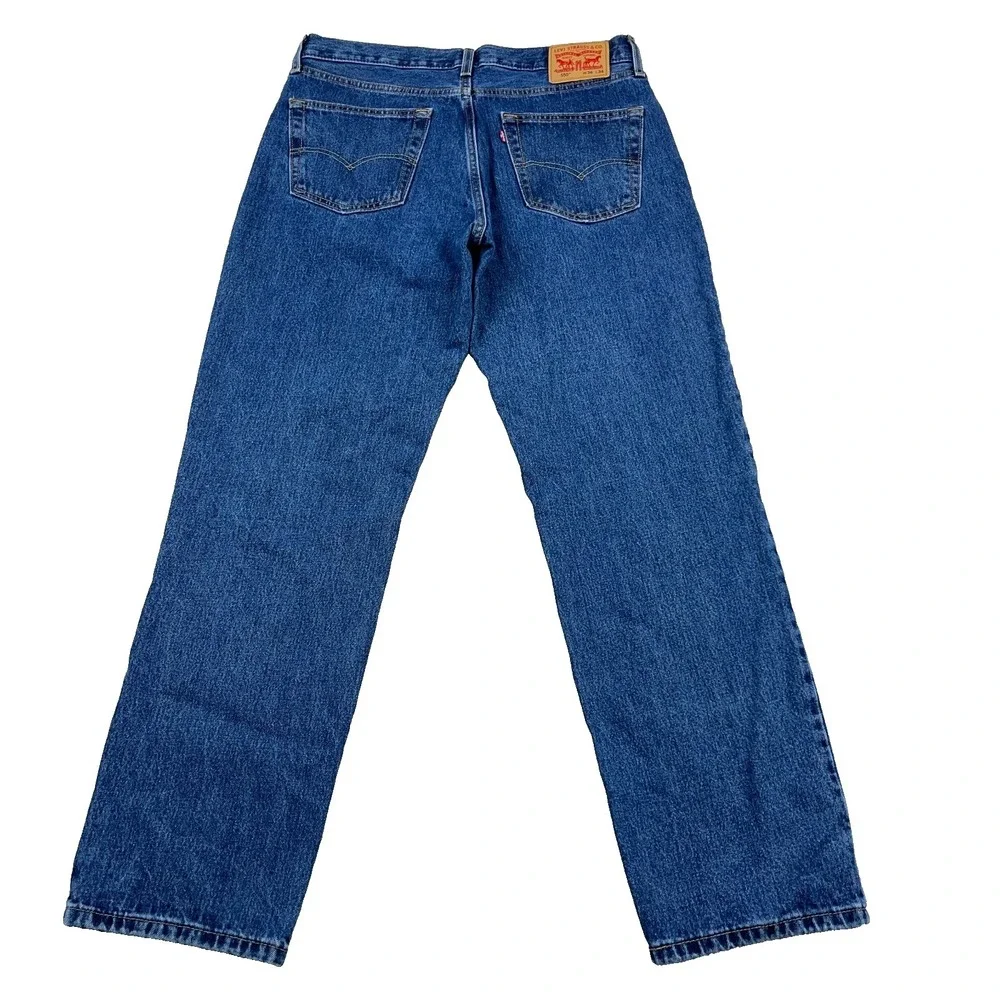 Levis 550 Jeans Men 36x34 Relaxed Fit Straight Leg Med Wash Pants Baggy Work A67